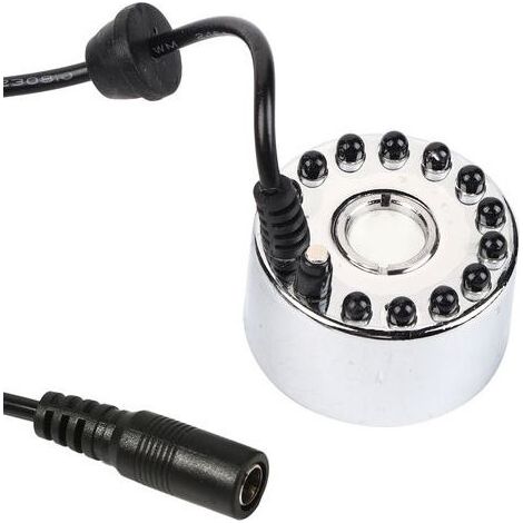 Atomiseur Ultrasonique 24V Brumisateur à Ultrasons à Changement de Couleur Brumisateur d' Atomiseur D'éTang Humidificateur avec adaptateur prise ue 100-240V (1/5)