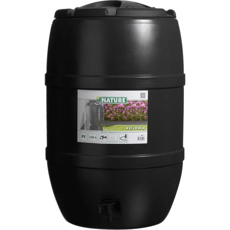 Nature Raccoglitore d'acqua piovana 120 L 51x81 cm Nero