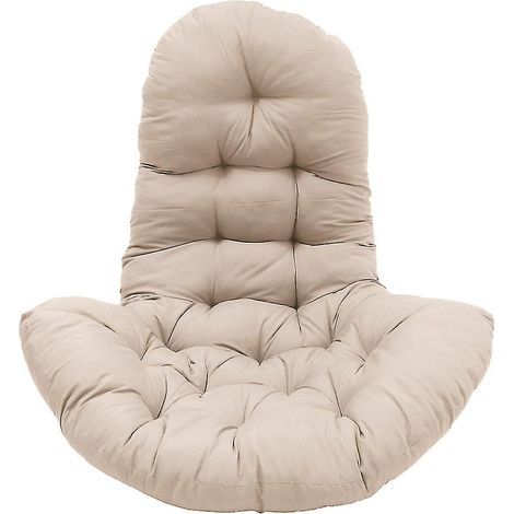 Coussin épais pour fauteuil suspendu en forme d'œuf, beige, LONG (1/5)