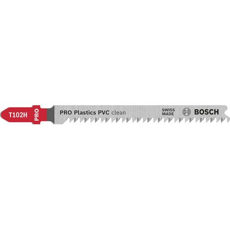 Bosch PRO Plastics PVC clean T102H Hoja de sierra de calar 100 mm 2 piezas - 2608665238 (1/3)
