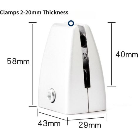 Support Cloison Bureau pour aluminium pour robuste Anti-Rouille(white) (1/5)
