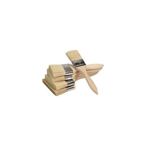 Lot de 5 Pinceaux De Peinture avec Manche en Bois, Qualité Supérieure, pour Décoration Murale, pour Armoire, Châssis, Décoration De Maison Bordure De Garniture De Rénovation (2 3 4 5 6 Pouces) (1/5)