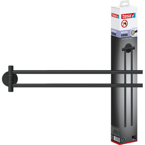 tesa MOON BLACK porte-serviettes adhésif noir 2 barres (1/5)