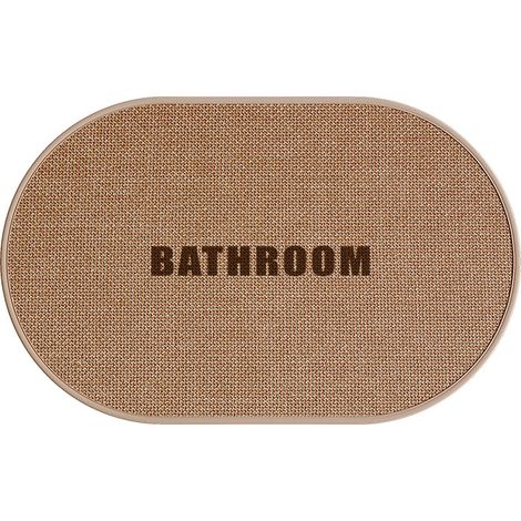 Tapis de salle de bain pour la maison, 40x60cm, marron, antidérapant, absorbant, adapté aux entrées de toilettes et à séchage rapide.