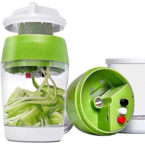 Spiraliseur manuel 5 en 1 pour légumes (spaghettis, melon, nouilles), râpe et grattoir (1/5)