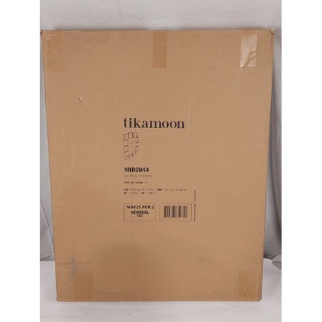Tikamoon Isaac Miroir en mindi foncé H 85 cm × L 67.5 cm × P 4 cm (1/2)