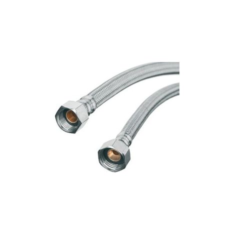 Tuyau tressé en acier inoxydable, filetage femelle/femelle 40 cm 1/23/8 - H/WS-02-040