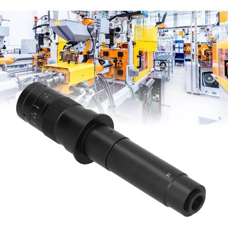 25-mm-C-Mount-Objektiv mit einstellbarem Zoom 300x, Okular/Vergrößerungslinse für Videomikroskop/Industriekamera 0,7x-4,5x. (1/5)