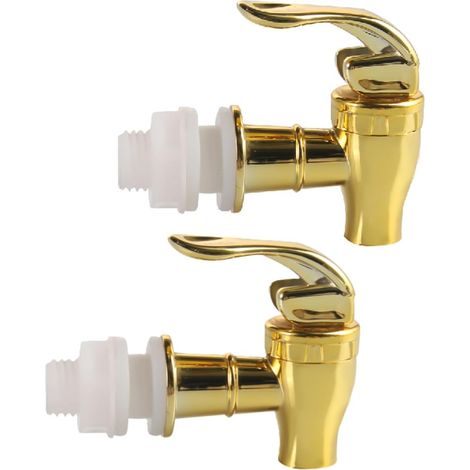 Set mit 2 Ersatzhähnen für Getränkespender, Druckknopfhähne, Hahn für Glasflaschen (Gold) (1/5)