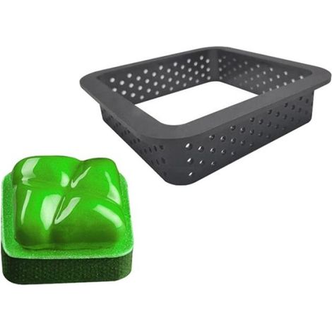 20 Pièces Anneaux à Carrés Anneau de Mousse de Gâteau Perforé Résistant à la Chaleur Anneau de Cuisson Antiadhésif Mini Moule à (1/5)