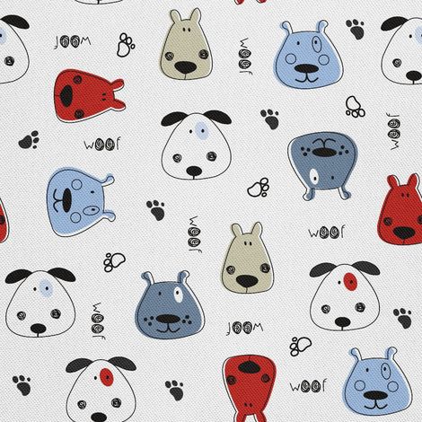Tissus décoratifs d'extérieur Oxford - motif de chiens dessinés (1/5)