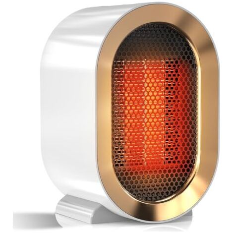 Chauffage portatif avec protection anti-surchauffe et anti-basculement, petit radiateur d'appoint pour chambre, maison ou cadeau de Noël (noir) (1/4)
