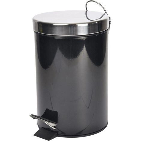 Poubelle à Pédale "Vitamine II" 3L Noir (1/2)