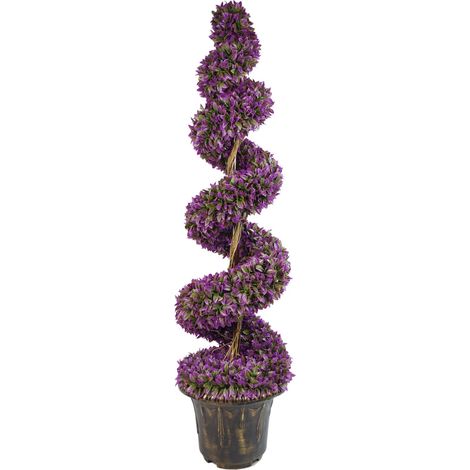 120cm Purple Large Leaf Spiral with Decorative Planter (1/5)