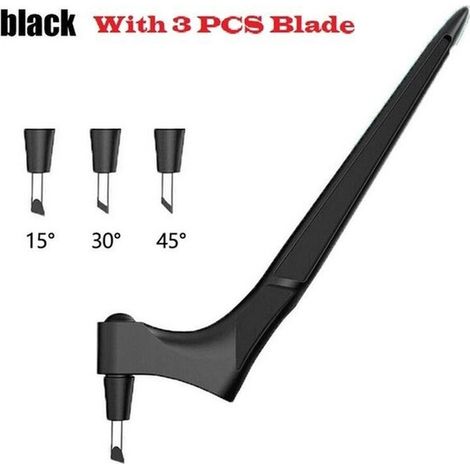 Outil de coupe artisanale DIY, lame rotative 360°, 3ème génération, couteau de remplacement, résistant à l'usure, pour faire des grilles de fenêtres, 1 pièce (noir) (1/5)