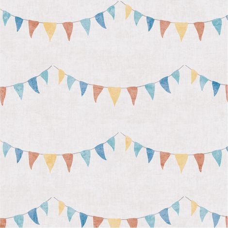 Children wallpaper wall Profhome 771711 non-woven wallpaper smooth with graphical pattern matt grey red orange blue 5,33 m2 (1/5)