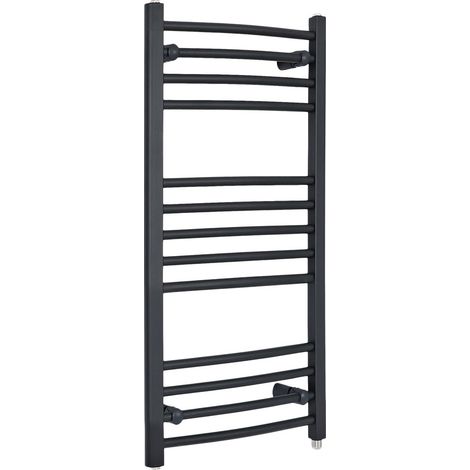 Hudson Reed Artle - Sèche-Serviettes Design Électrique Moderne Incurvé - Anthracite  - 100 cm x 49.8 cm