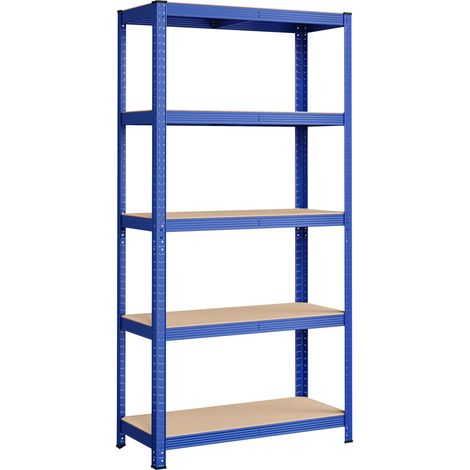 Étagère de Rangement à 5 Niveaux, 40 x 90 x 180 cm, Capacité 875 kg, Planches Réglables, Style Industriel, pour Cuisine, Salon, Bleu GLR040Q01 (1/5)