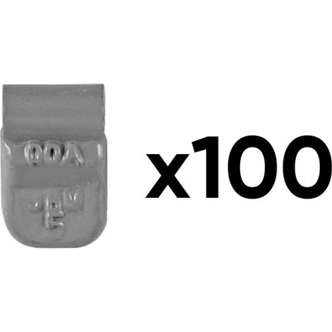 JBM54656 Boîte de 100 contrepoids en zinc avec agrafe de 5 g, spéciale pour jante universelle