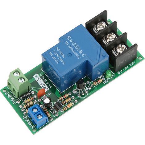 DC12V Verzögerungs-Timer-Schalter, Ein-/Ausschalt-Relaismodul, 0–60 Minuten, 30 A Last, 250 VAC/30 VDC (1/5)