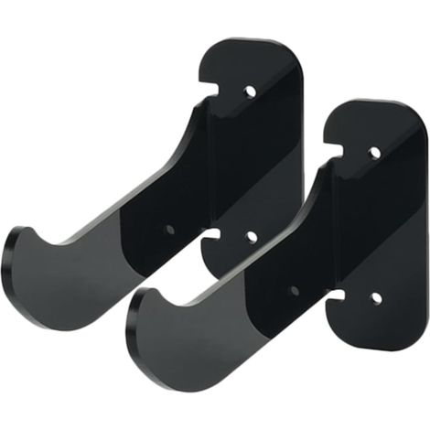 Support mural pour tapis de yoga Healeved en acrylique noir (2 pièces) un rangement pratique des