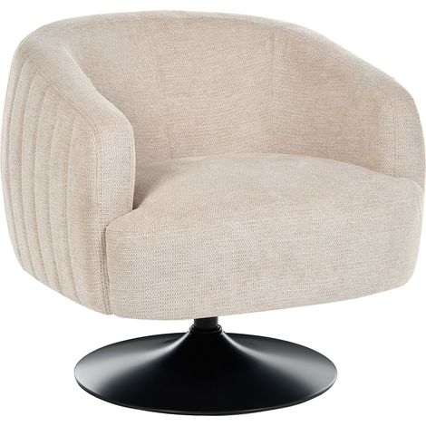 Drehsessel NORAGER Stoff Hellbeige (1/5)