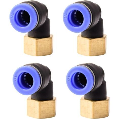 4 pièces 10 mm 1/2′′PT filetage extérieur droit Push to Connect Raccords de tube à emboîter pneumatique connecteur rapide PLF PLF10-3/8\ (1/5)