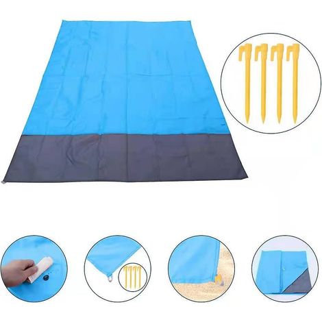 Couverture de pique-nique extra large, tapis de plage pour le camping et la plage - 200 x 210 cm