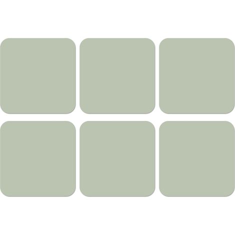 SOTTOBICCHIERI Set di 6Verde menta - Tinta unita 10x10 cm (1/5)