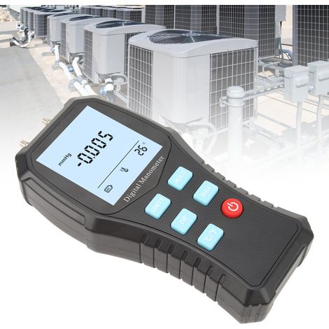 Manomètre numérique, testeur de pression de gaz, kit de test de pression pour système de ventilation et de climatisation (livré sans pile) (K30B) (1/5)