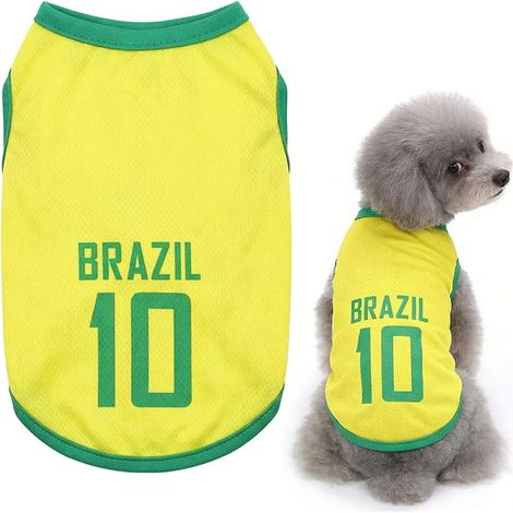 Shirt Chien Chihuahua Shirt Chien Combinaison Tee Shirt Chien Tshirt Pyjama Chien Vêtement Sportif (M, Jaune) (1/5)