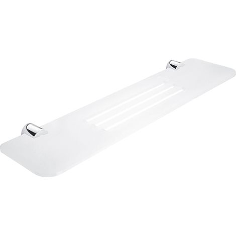 Nimco Bormo étagère de salle de bain avec trous, blanc mat, 50 cm BR X350-26 (1/3)
