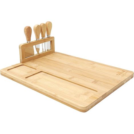 Planche à Fromage en Bambou "4 Couteaux" 36cm Naturel (1/5)