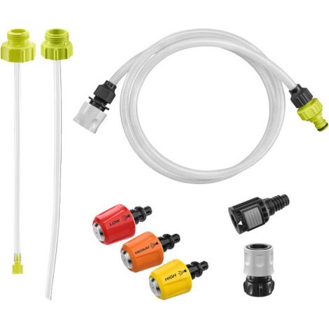Kit di accessori per pistole ad alta pressione RYOBI - Ugelli di nebulizzazione EZClean - Adattatore per bottiglia da 2L