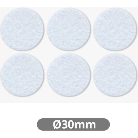 Set 6 fieltros adhesivos redondos Ø30mm Blanco GSC 003802753 (1/3)