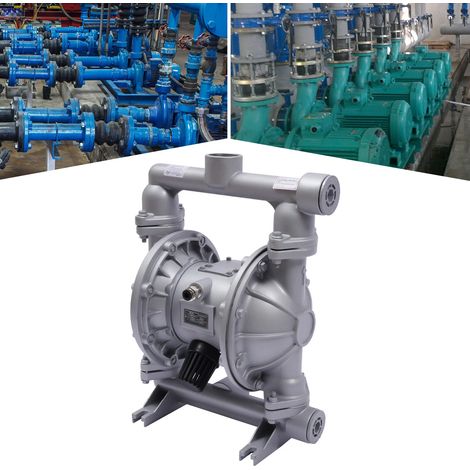 Pneumatische Doppelmembranpumpe, Luftantriebs-Membranpumpe für Wasser und niedrig viskose Ölflüssigkeiten, 34  16  47,5 cm