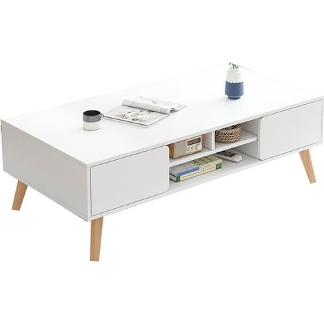 Table à fenêtre Flottante Petite Table à thé Tatami Table à thé en Bois Massif Balcon Kang Table Basse Corée Table à thé en Bois,Blanc,100cm