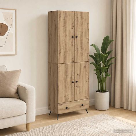 vidaXL Schrankset 2 Stk. Artisan-Eiche Holzwerkstoff (1/5)