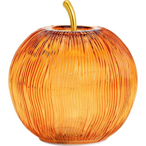 Lampe Pomme lumineuse 15 Led Orange 16x17x16cm