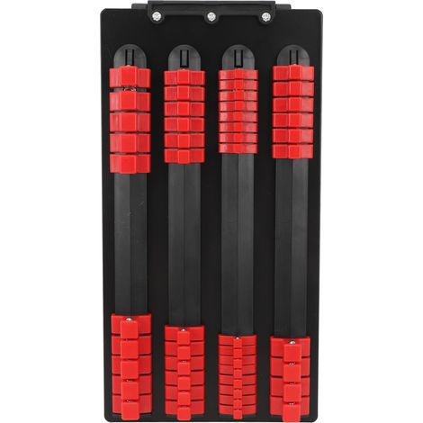 Ortviai Support à Cliquet Rétractable 48 Pièces (1/4″, 3/8″, 1/2″) avec Poignée Ergonomique – Rouge (1/5)