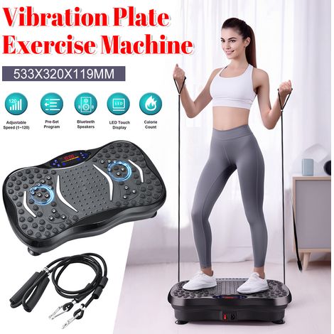 FLITI Bluetooth Full Body Vibration Machine, Weight Loss, Adjustable Speed, Foot Massage, ABS, 533x320x119mm, Black (1/5)