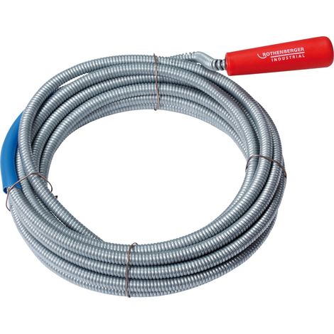 Spirale de nettoyage de tuyaux 7 m en acier à ressort Ø spirale : 9 mm avec perceuse de récupération et manivelle Tuyaux en plastique, fonte ou grès 072985E (1/5)