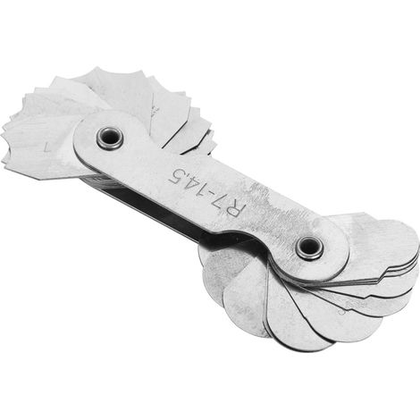 Jauge de rayon de congé en acier inoxydable, outil de mesure concave et convexe externe et interne (R7-14,5 mm) (1/5)