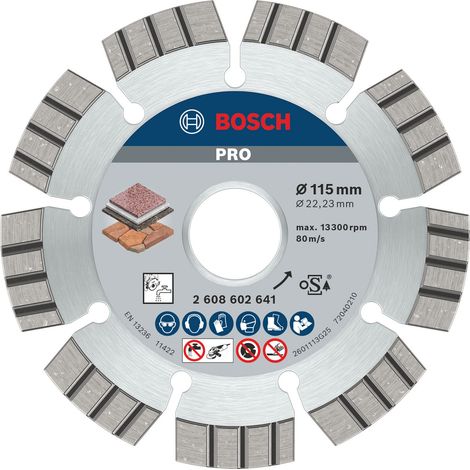 Meilleur disque à tronçonner diamanté pour pierre 115 x 2223 x 22 x 12 BOSCH 2608602641 (1/4)