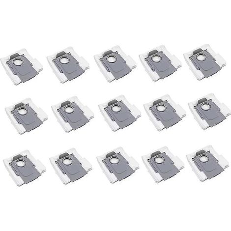 15 Dust Bags pour Roborock S8 MaxV Ultra / P10 A7400RR / QRevo QrevoPro / Qrevo MaxV / QrevoS QrevoPlus Sweeper (1/5)