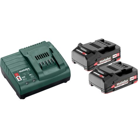 Metabo Basic Set 2x 18V Li-Power CAS 2.0Ah Li-Ion Batteries & SC 30 Charger