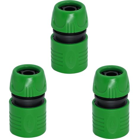 Set di 3 raccordi a innesto rapido per tubo da giardino – 1/2" (1/5)