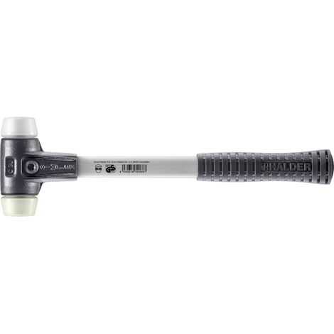 HALDER SIMPLEX Superplastik- / Nylonhammer mit verstärktem Tempergussgehäuse und Glasfaserstiel - D=30 mm - 3778.030 (1/5)