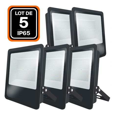 Lot de 5 projecteurs LED industriels EUROPALAMP MOON 500W IP65 blanc froid 6000K 120° (1/2)