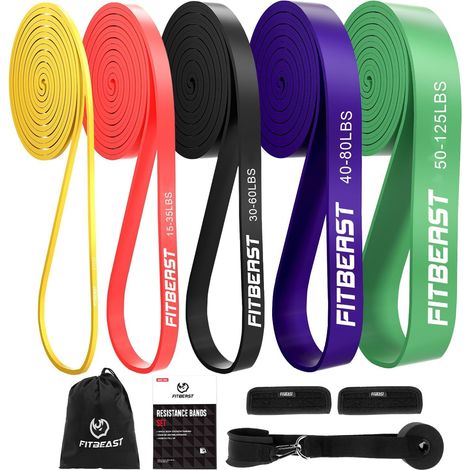 Bandes de traction, bande de résistance pour la gymnastique, le crossfit, l'haltérophilie, la tonification musculaire, la mobilité des étirements, les bandes d'aide à la traction (1/5)